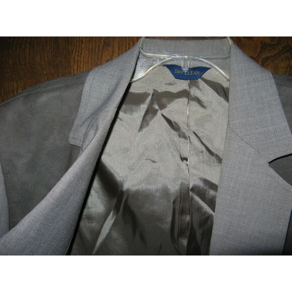 Vintage Pen West Blazer Men Pendleton Jacket Gray Cowboy Suede Patch Coat Sz 42 - Picture 5 of 8